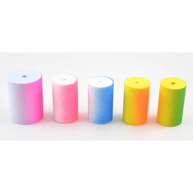 Rainy’s Art Deco Poppers Pink/White 3/4″ with Hole