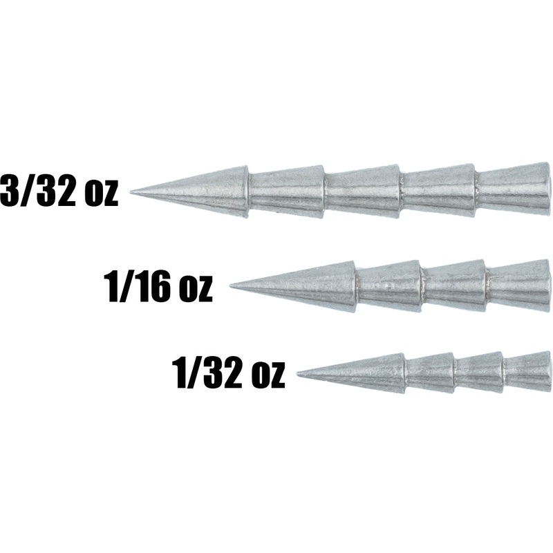 Departure Outdoors Tungsten Nail Weights – 5 Pack Unpainted 1/32 oz – 5 pack