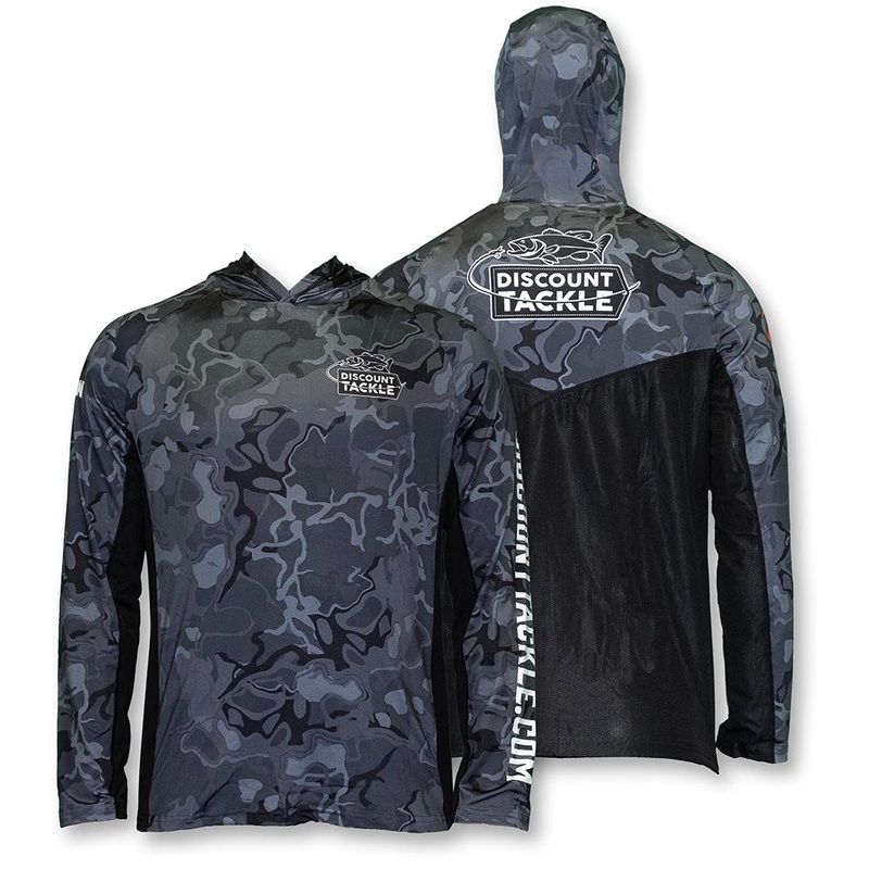 Discount Tackle Performance Sun Shirts Black – Nervous Water Camo Small