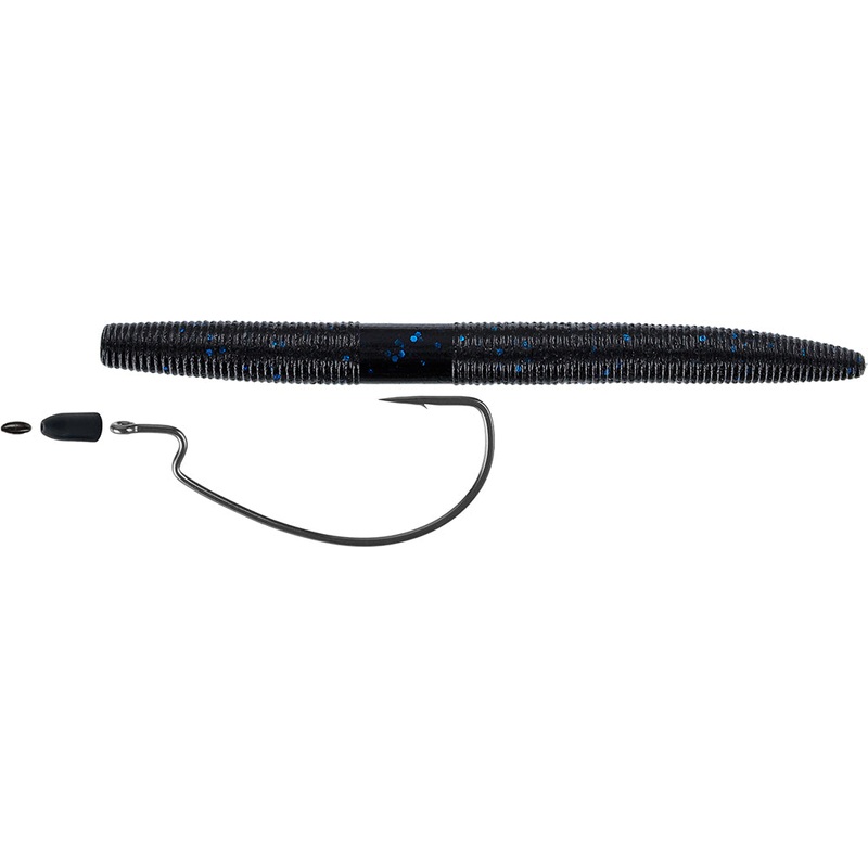 Wormin’ Ultimate Combo Kit w/Hooks & Weights Black Blue Flake