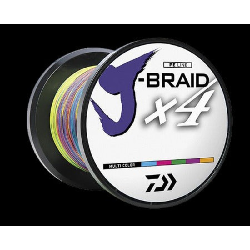 Daiwa J-Braid X4 Multicolor Braided Line 15lb 330yds