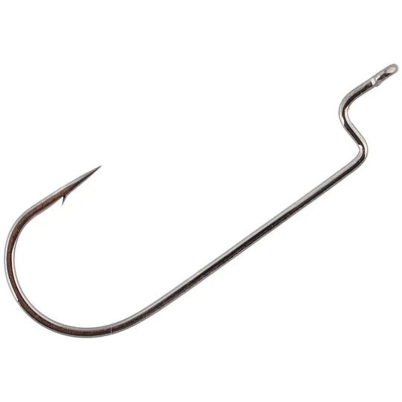 Gamakatsu Offset Round Bend Worm Hooks Black 1/0 5