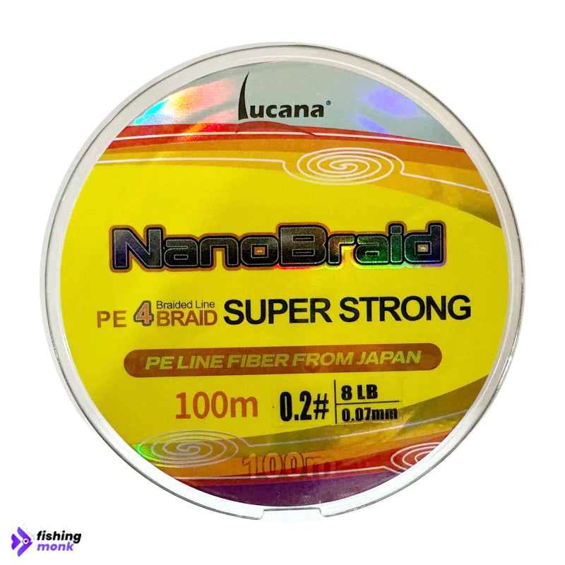 Lucana Nano Braid 4X Ultra Light Super Strong 100m Braid Line 0.07mm | 8lb | Army Green
