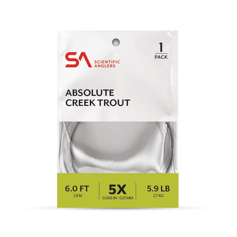 Scientific Anglers Absolute Creek Trout Leader 1 pack 6′ 3x