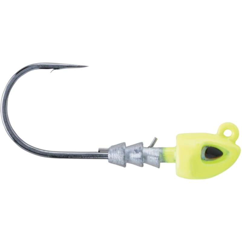 Berkley Fusion19 Swimbait Jig Heads – 3 Pack Chartreuse 1/8 oz  – 2/0