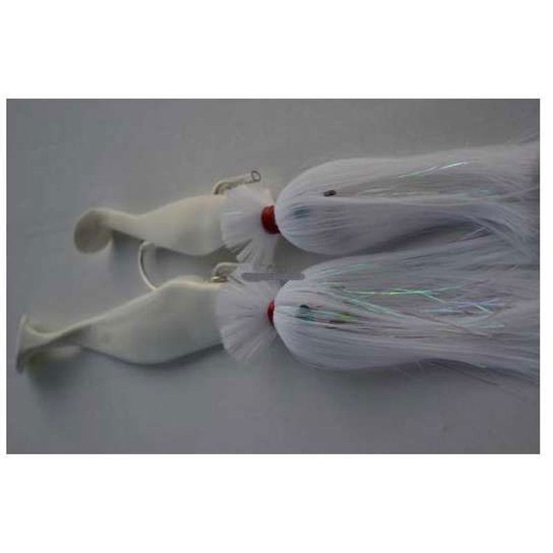 Blue Water Candy 60201 Parachute Rig, 6″/9″, 6 oz/2 oz, Shad White