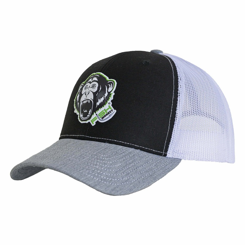 FISH MONKEY HATS Scream’n Monkey – Black/White/Grey