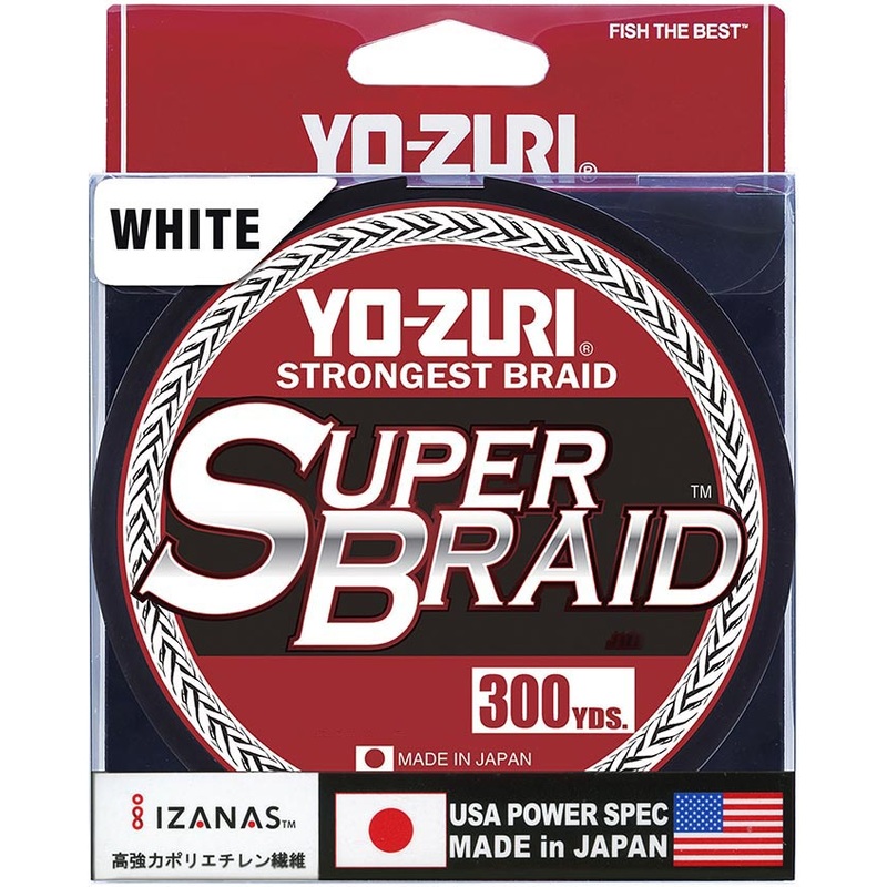 Yo-Zuri SuperBraid White – 300 Yard Spool White 10 lb