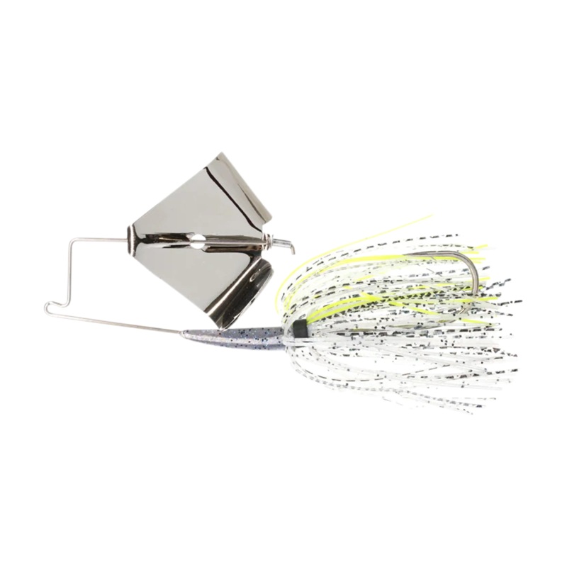 Nichols Reflex Metal Blade Buzzbait Black Plague Black Nickel 1/4 oz.