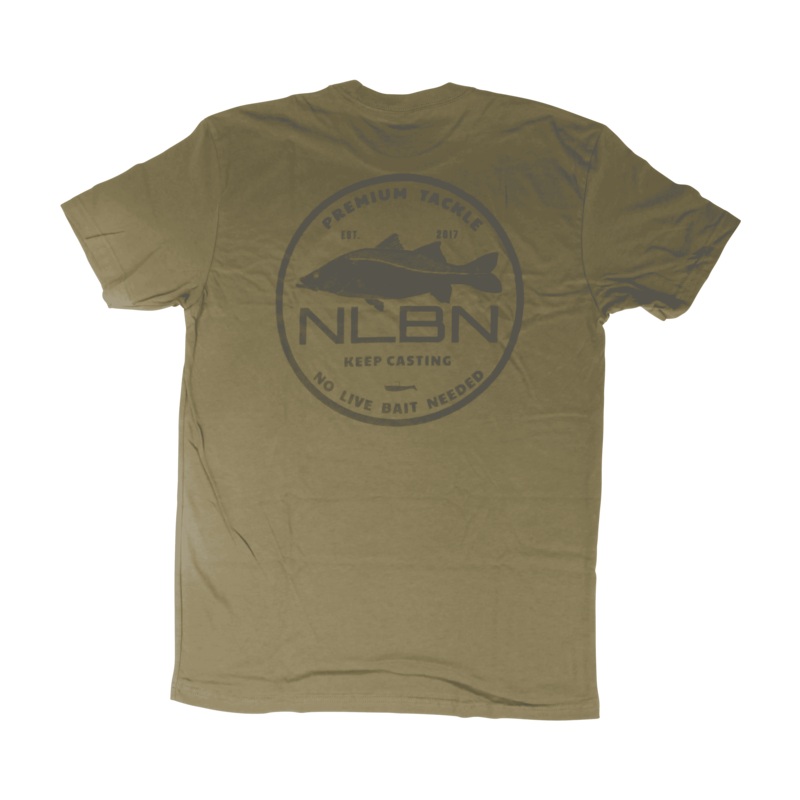 NLBN Grey Snook Stamp Cotton Short Sleeve Tee Small