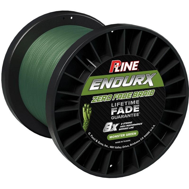 P-Line EndurX Braid Bulk Spools – Monster Green Monster Green 10 lb – 2300 yards