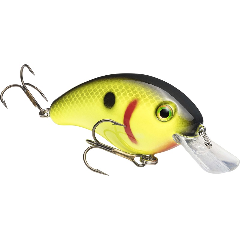Strike King Pro Model Series 4S Shallow Diving Squarebill Crankbait Blue Back Chartreuse