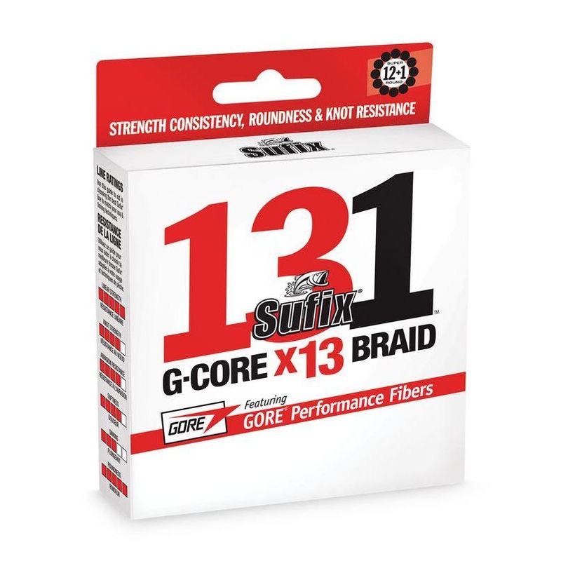 Sufix 131 G-Core Braided Line Low-Vis Green 10 lb / 150 yd