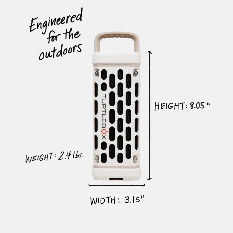 Turtlebox Ranger: Loud! Outdoor Portable Bluetooth 5.4 Speaker Ivory