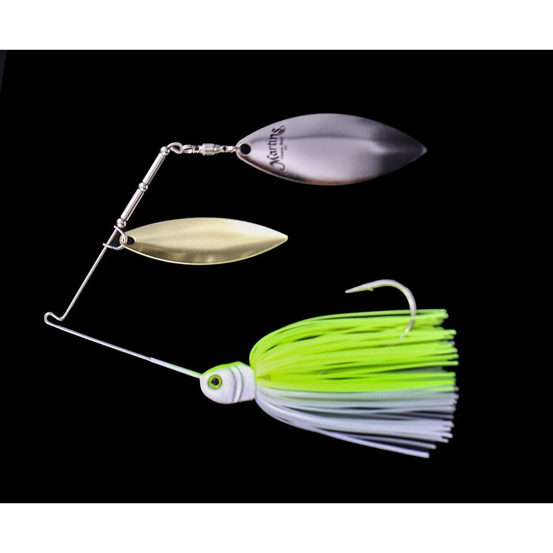 MARTINS CUSTOM BAITS PRO SERIES SPINNERBAIT Chartreuse & White 1/2 oz