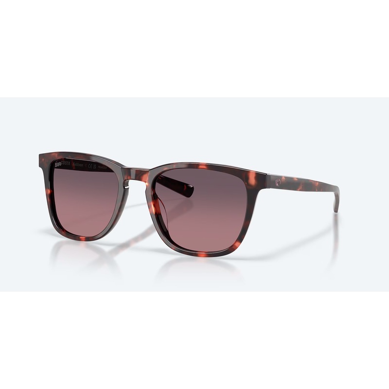 Costa Sullivan Polarized Sunglasses Sullivan Sunset Tortoise Frame w/ Rose Gradient 580G Glass Lens