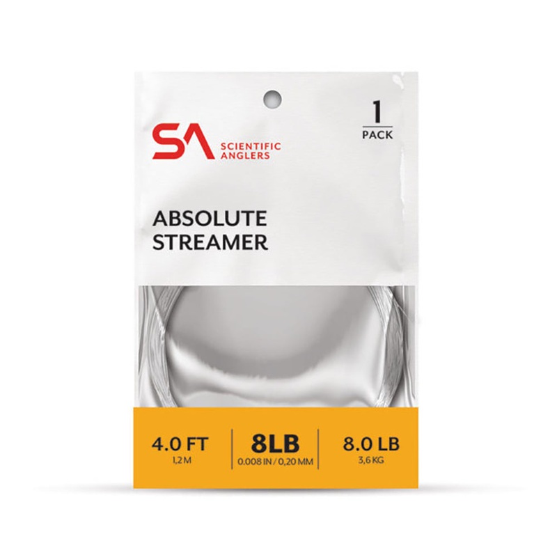 Scientific Angler Absolute Streamer Leader 1-Pack 4′ 8 lb