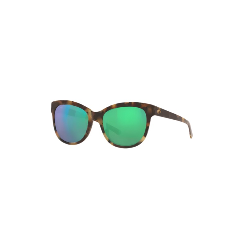 COSTA BIMINI POLARIZED SUNGLASSES SHINY VINTAGE TORTOISE GREEN MIRROR GLASS (580G)