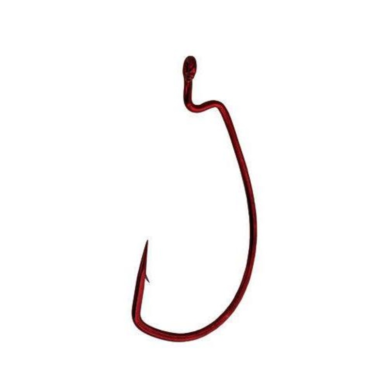 Gamakatsu Red Offset EWG Superline Worm Hook #2/0 – 5 pack