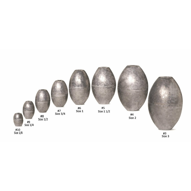 WATER GREMLIN EGG SINKERS Size 1/8