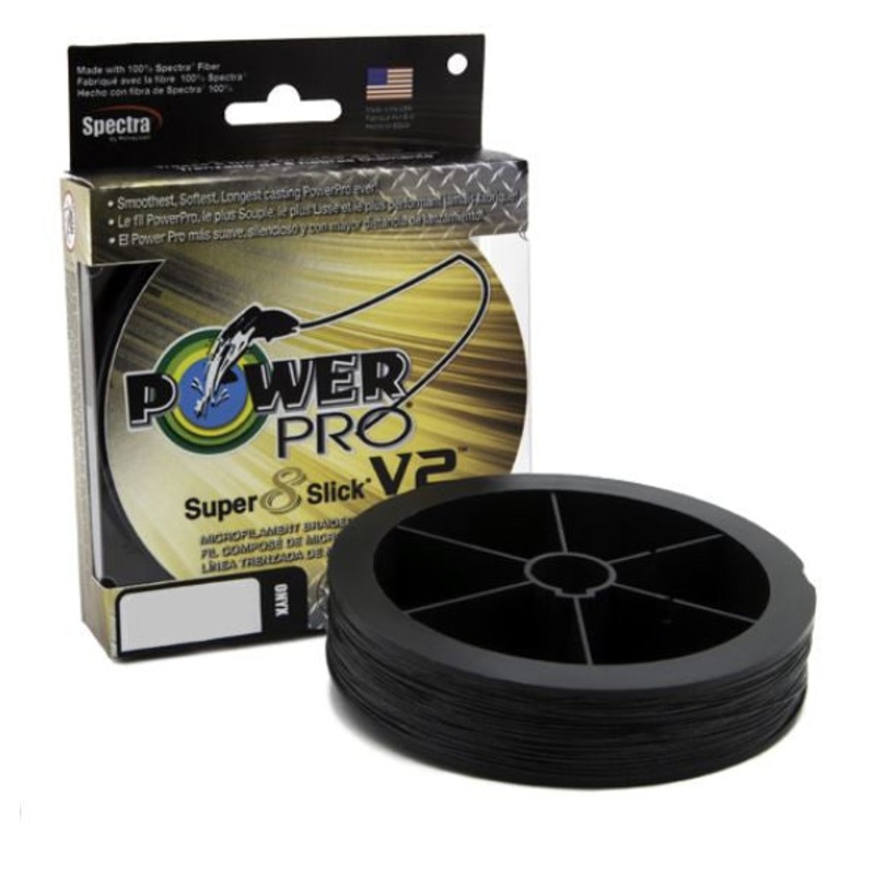 Power Pro Super8Slick V2 Onyx Black Braided Line 8 pound 150 yards