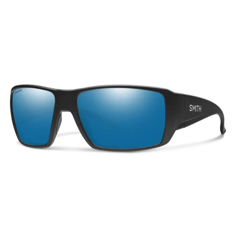 SMITH GUIDES CHOICE XL CHROMAPOP POLARIZED SUNGLASSES MATTE BLACK BLUE MIRROR GLASS BLUE MIRROR GLASS