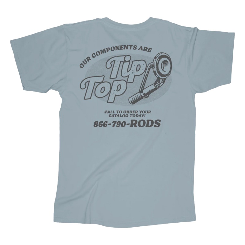 Mud Hole Tip-Top T-Shirt Stone Blue Small