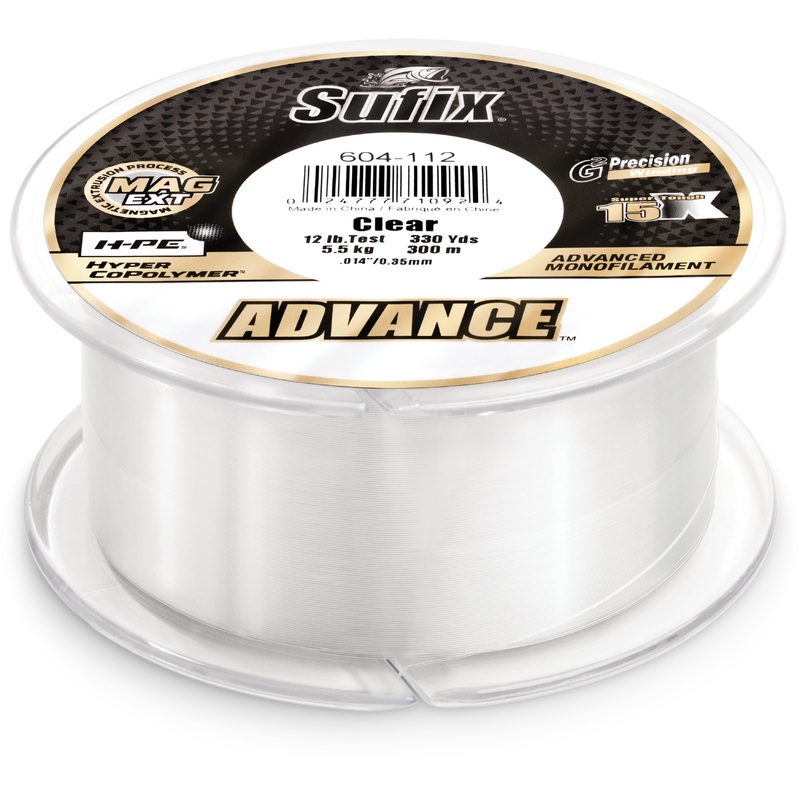Sufix Advance Clear Monofilament 250-330 Yard Spools 4 pound – 330 yards