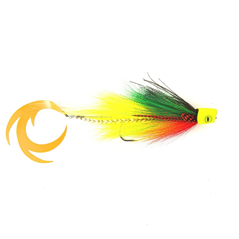 Urban Fly Co. –  Articulated Howitzer Topwater Musky Fly Fire Tiger