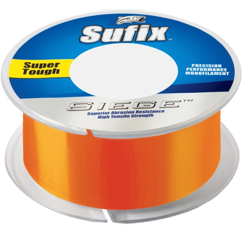 Sufix Siege Monofiliment Line 10lb, 330yds, Neon Tangerine