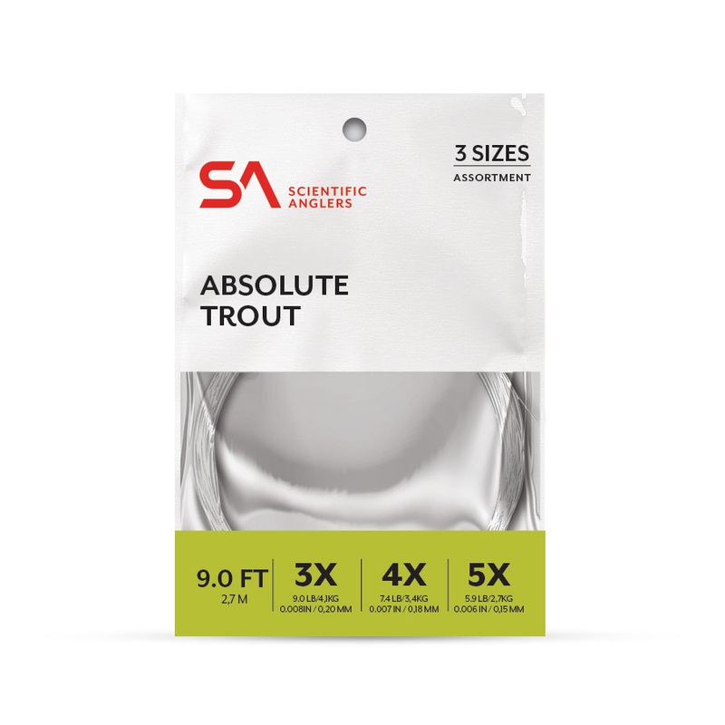 Scientific Anglers Absolute Trout Leader Assortment – 9 FT 3X-5X