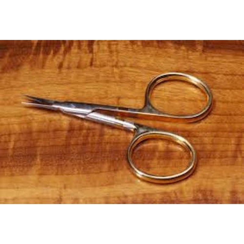 Dr Slick Microtip Arrow Scissors 3.5″ Gold Loops Straight