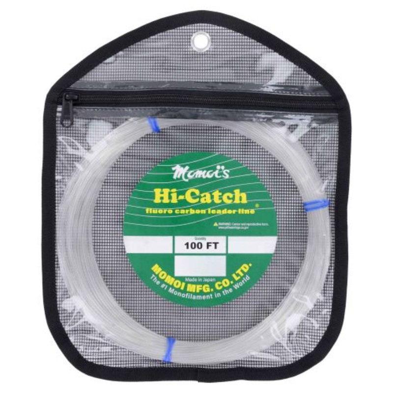 MOMOI HI-CATCH FLUOROCARBON LEADER 100 FEET CLEAR 90LB
