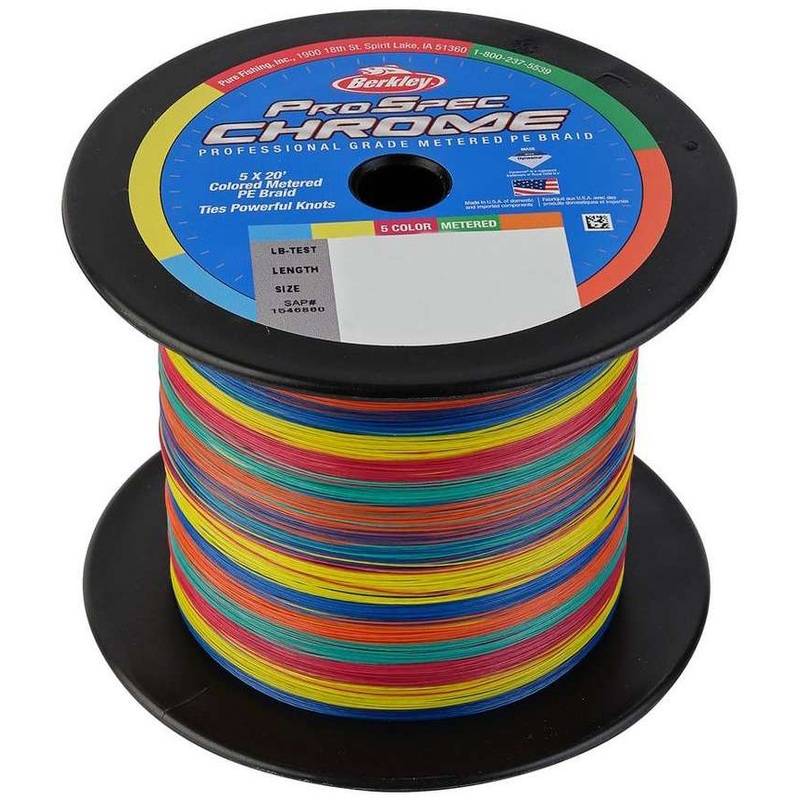 Berkley ProSpec Chrome 5×20′ Metered Braid, Small Bulk 65