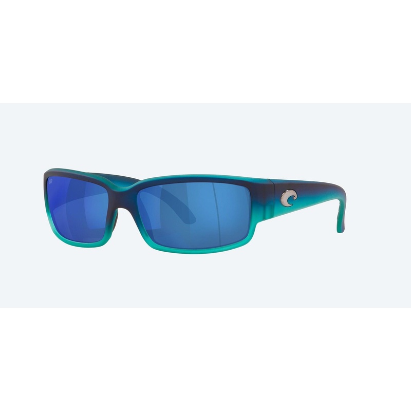 Costa Caballito Polarized Sunglasses shiny-black-frame-with-mirror-blue-lens-580-p