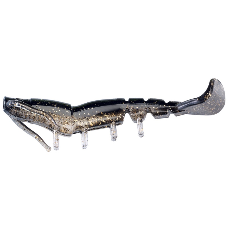 SPRO Flutter Tail Shrimp Black Back Gold 3 inch