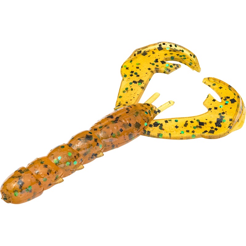 Strike King Rage Baby Craw 3 inch Soft Plastic Craw 9 pack Amber Green Black