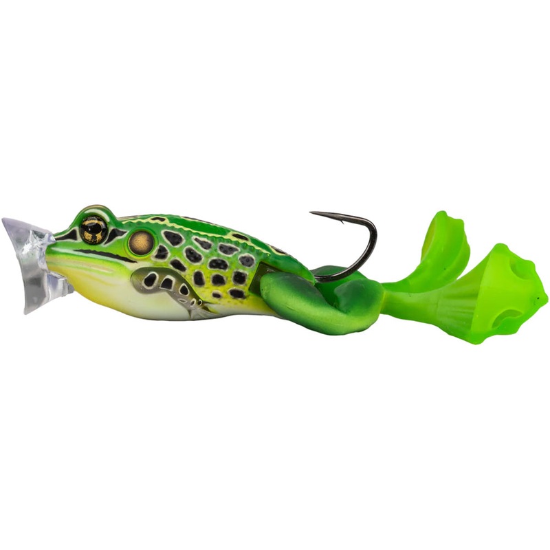 LIVETARGET Ultimate Frog Popper Bait – 2 Inch Albino & White 2 inch – 3/4 oz