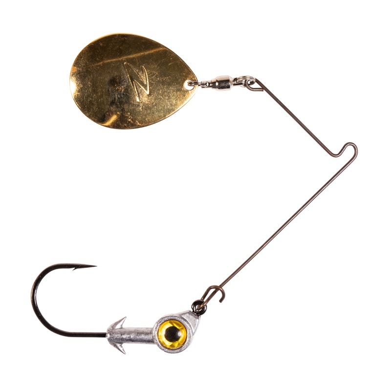 Z-Man BullZeye Skirtless Spinnerbait 1/8 oz – 4 Gold