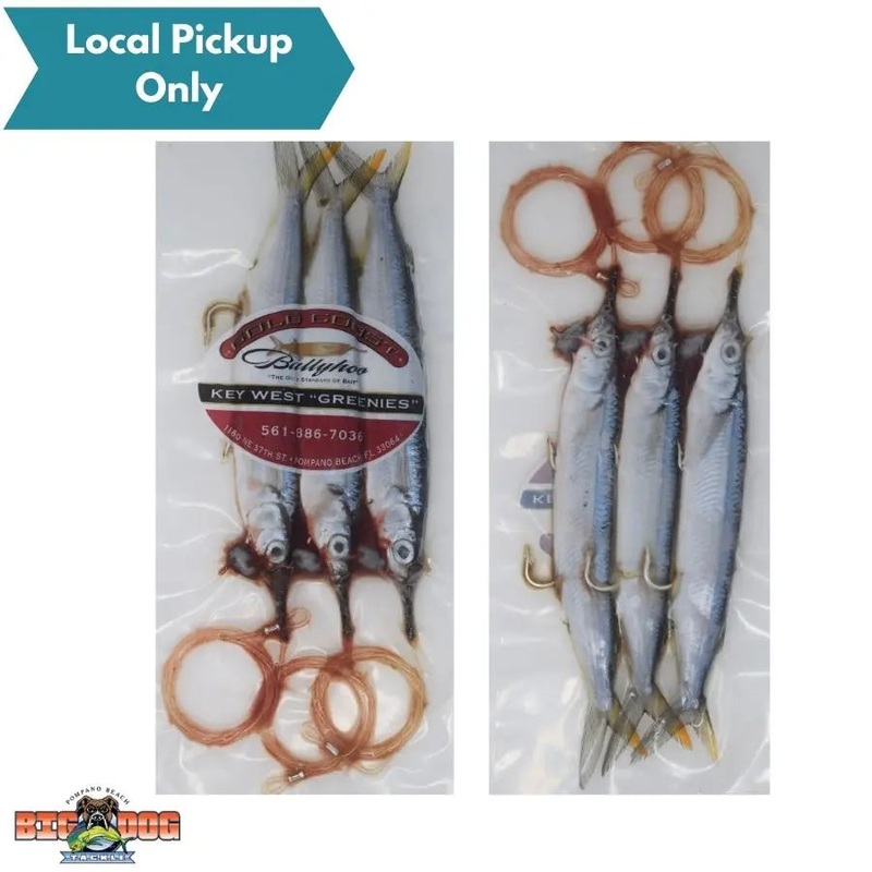 GOLD COAST BALLYHOO SWIMMER MONO RIGGED DOUBLE HOOK 3 PACK