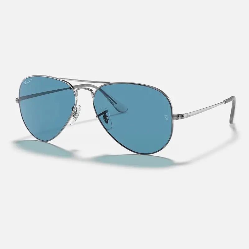 RAY-BAN RB3689 AVIATOR II POLORIZED SUNGLASSES GUNMETAL BLUE