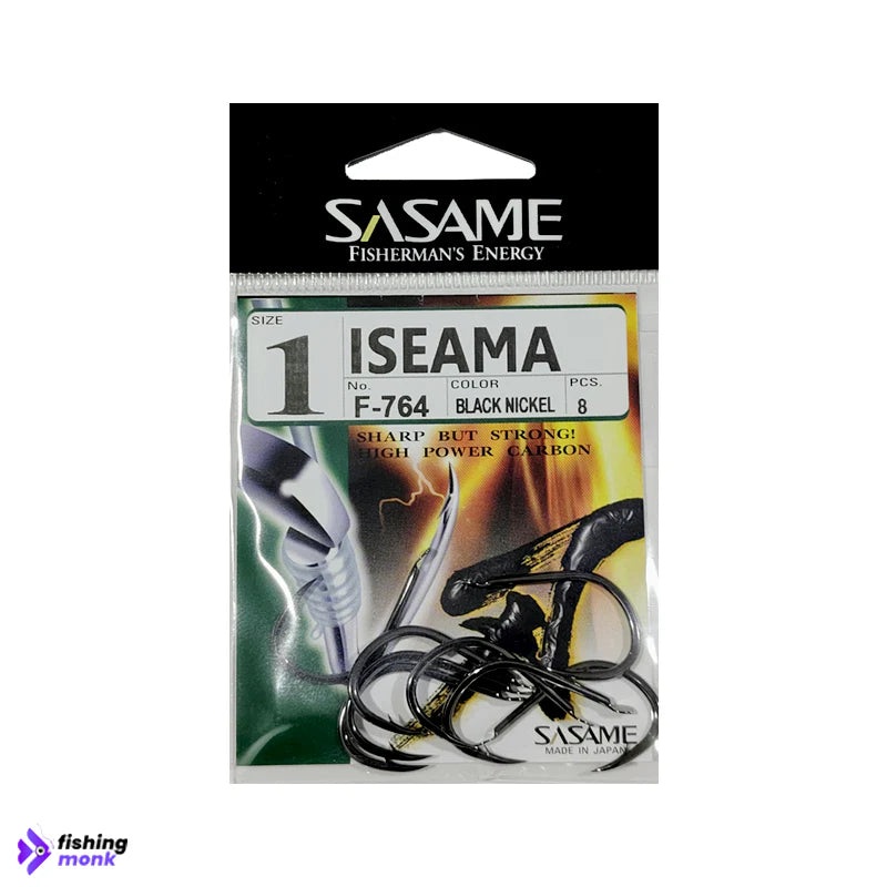 Sasame Iseama F-764 Black Nickel Hooks | Size : 1 – 6 #1 F-764 Black Nickel