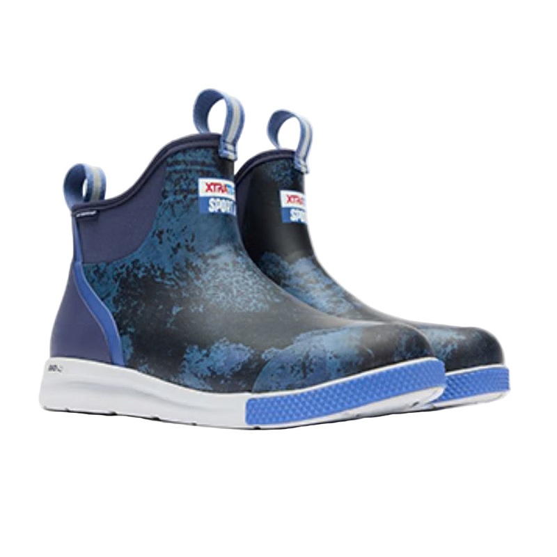 XTRATUF 6″ ANKLE DECK BOOT SPORT DEEP SEA CAMO BLUE 7