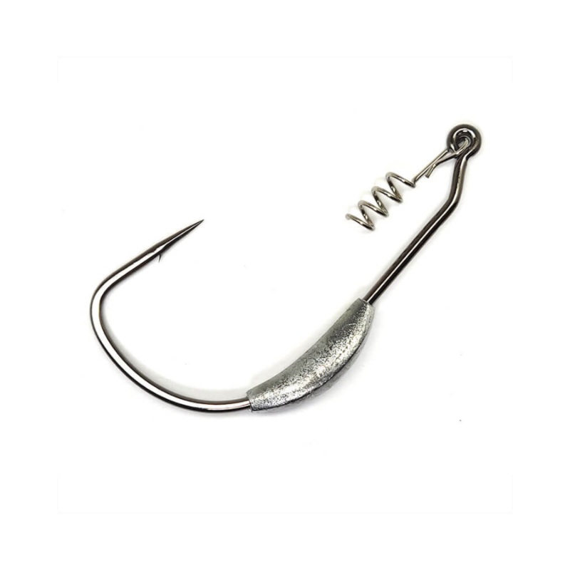 GAMAKATSU SUPERLINE SPRING LOCK WEIGHTED WORM HOOKS 3/0 (296413-1/16)