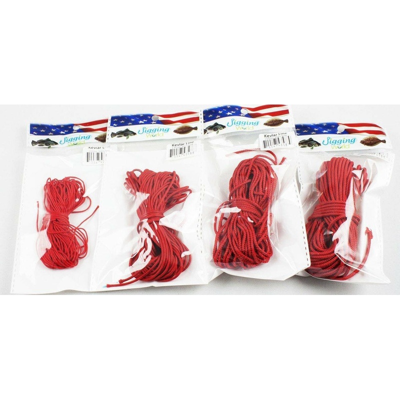 Jigging World Soft Red Kevlar Line Lb Test: 100 / Length: 10m (33ft)