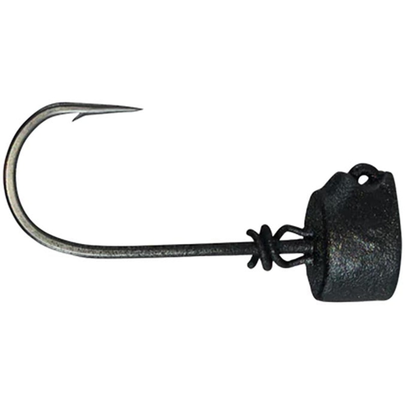 Mustad Alpha-Point A-Tak Ned Jighead – 3 Pack Matte Black 1 – 1/16 oz