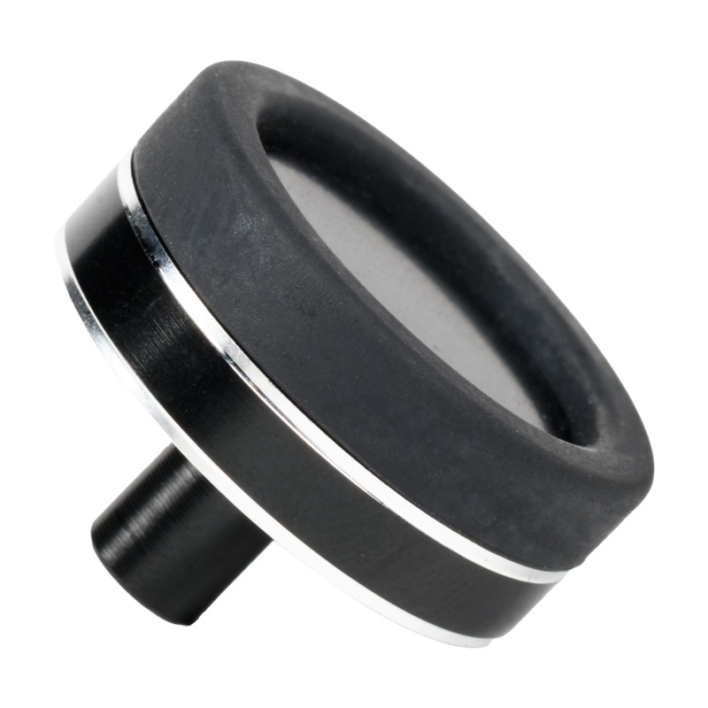 American Tackle Rubber Butt Cap with Designer Aluminum Trim Black