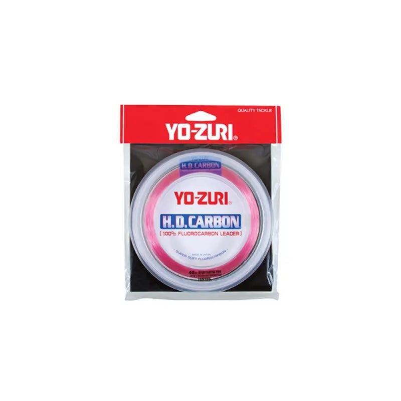 YO-ZURI H.D. CARBON FLUOROCARBON LEADER DISAPPEARING PINK 20LB 30YDS