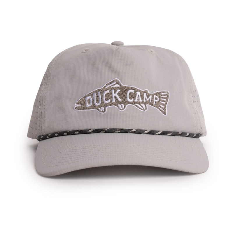 Duck Camp – Trout Patch Perforated Hat – Grey