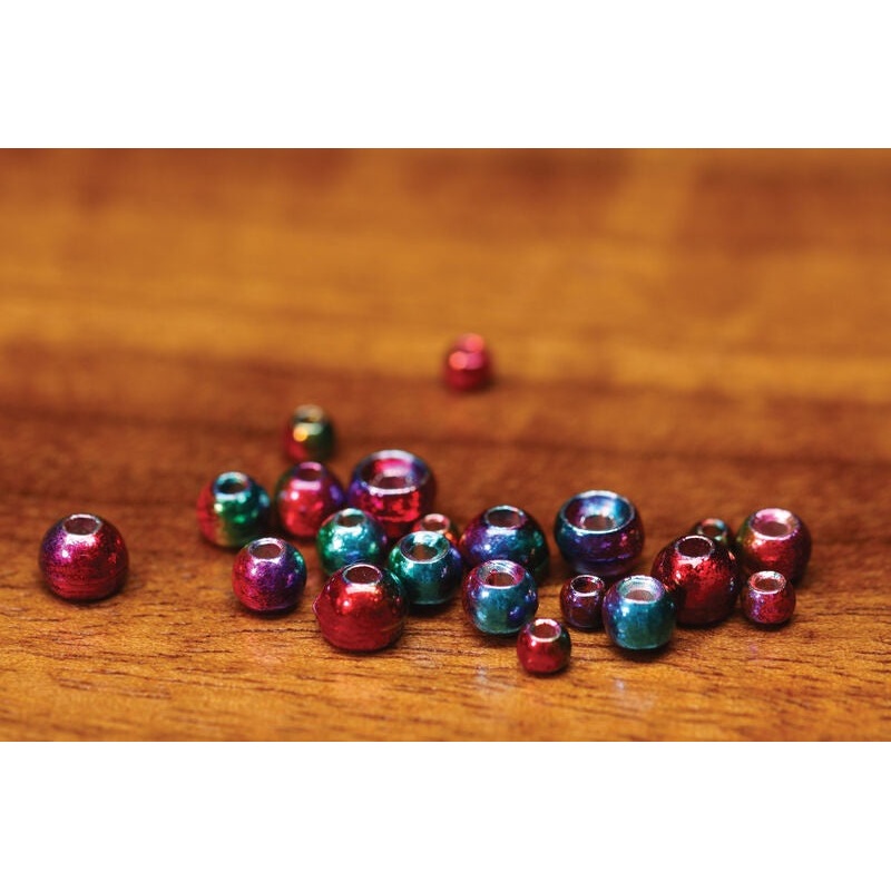 Hareline Rainbow Hued Plummeting Tungsten Beads 7/32″ 5.5mm